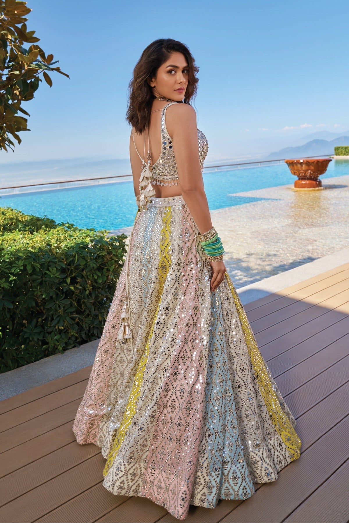 Mrunal Thakur in Ranjeeta Lehenga set