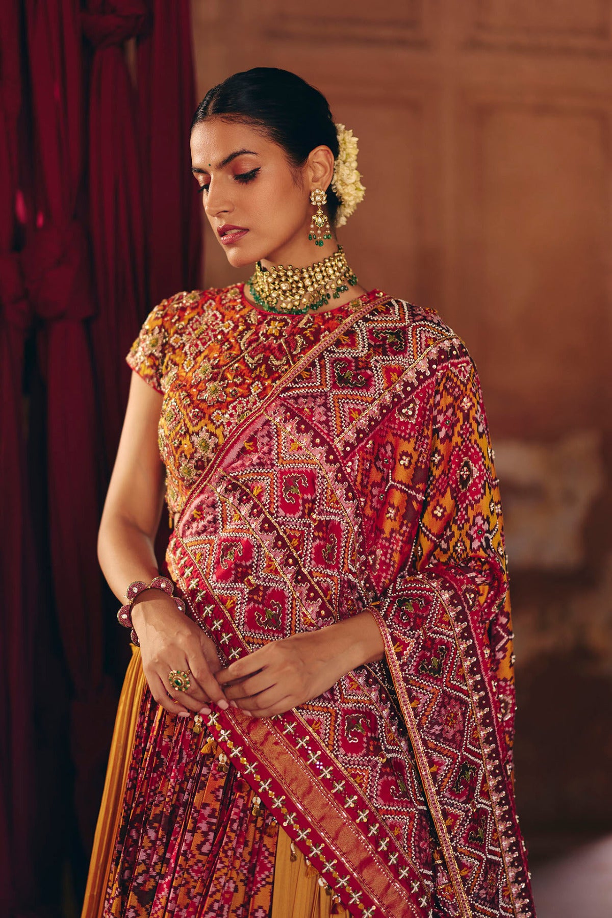 Mustard Heritage Patola Lehenga