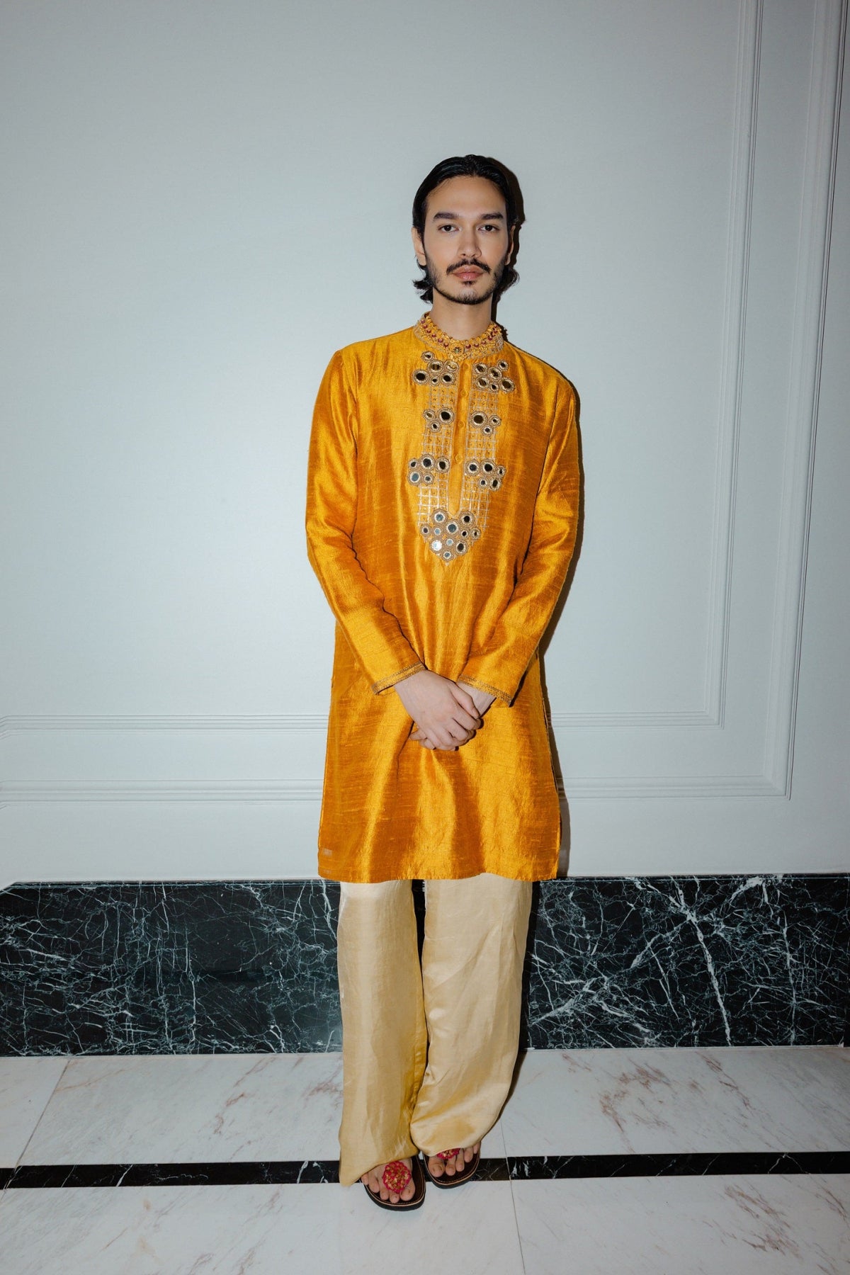 Mustard Kurta Set