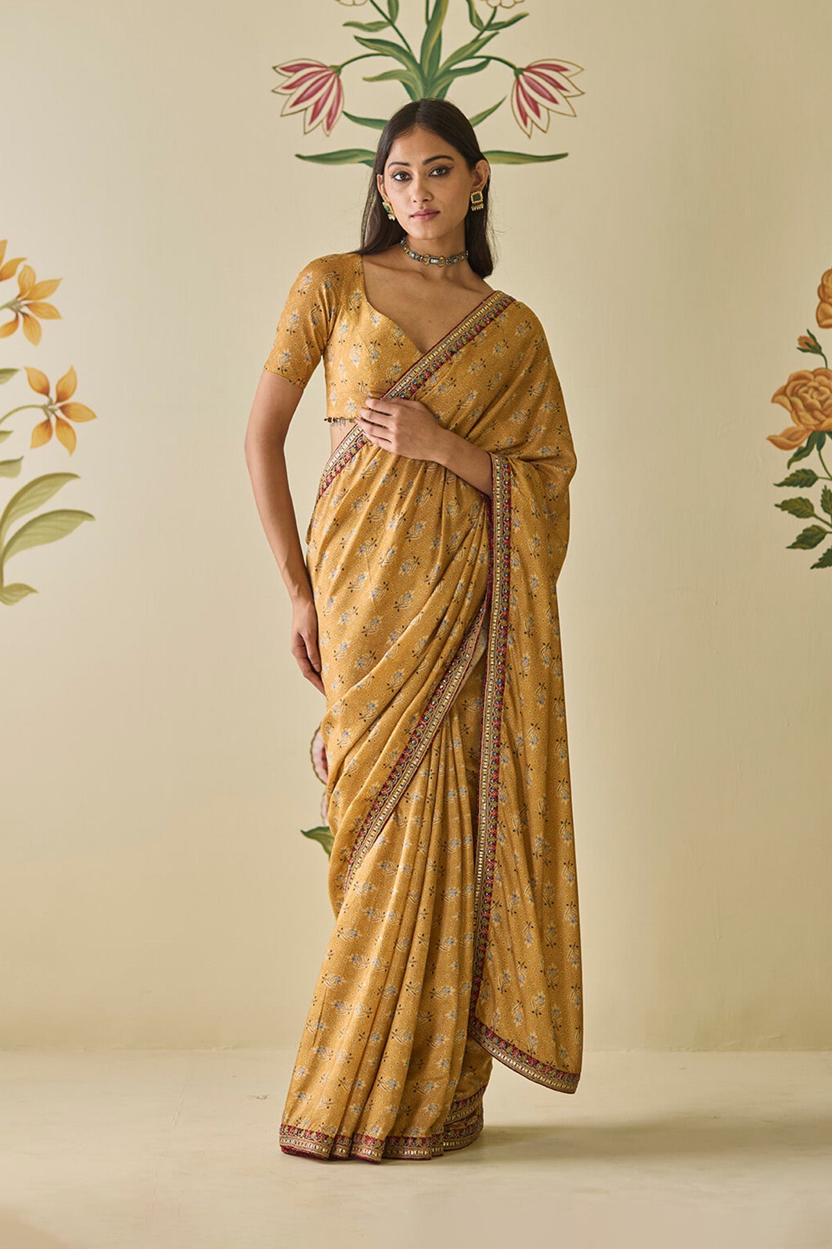 Mustard Yellow Saree