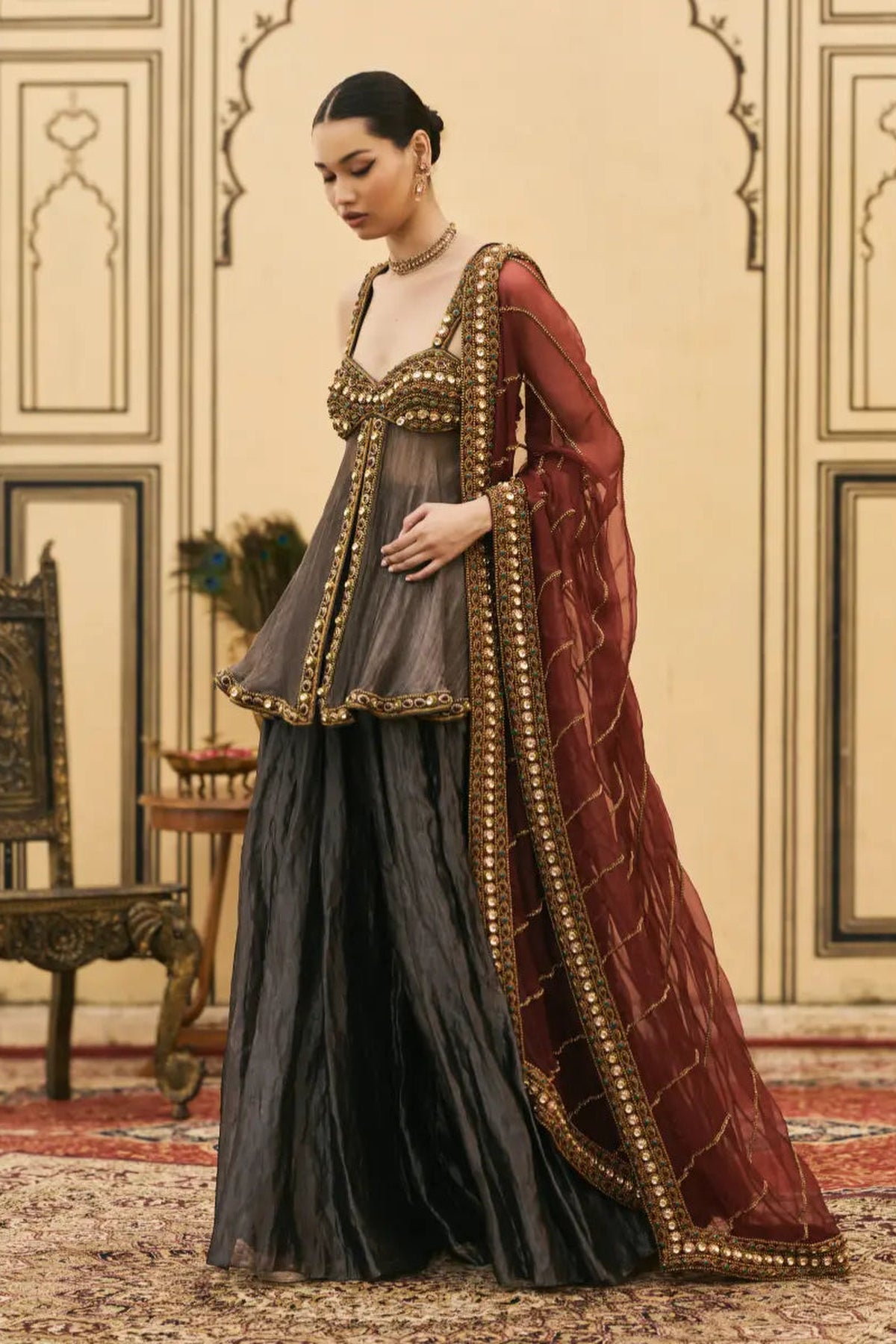Neel-Shyam Tissue Organza Sharara Set