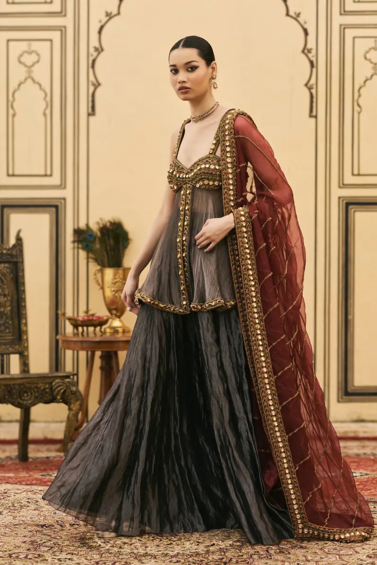 Neel-Shyam Tissue Organza Sharara Set