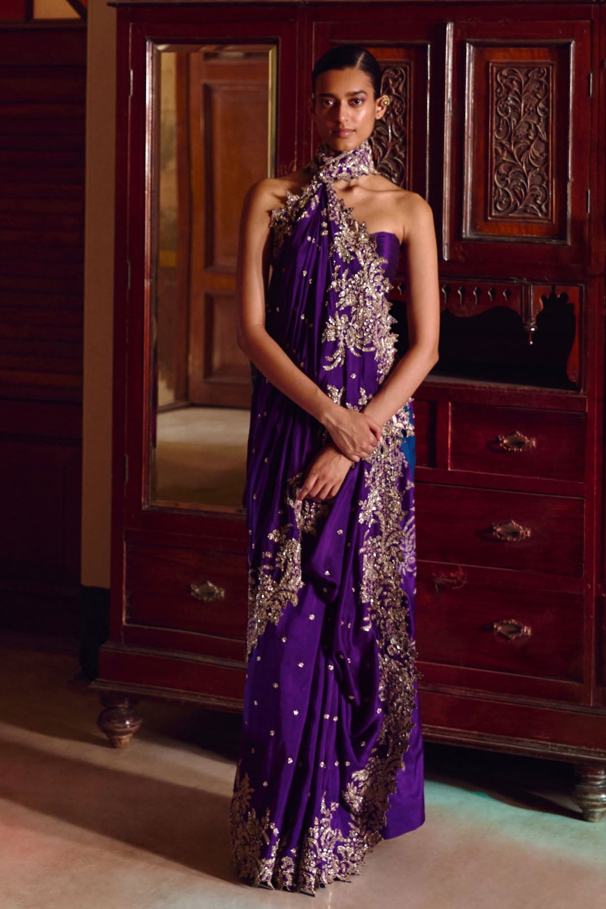 New Athena Zardozi Saree Set