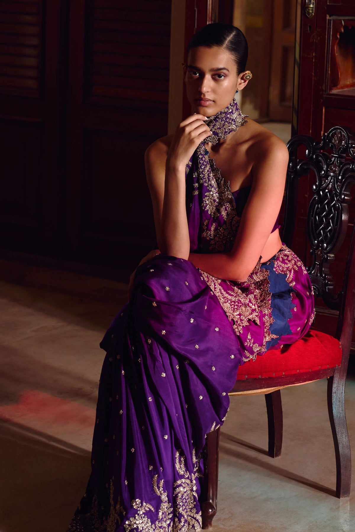 New Athena Zardozi Saree Set