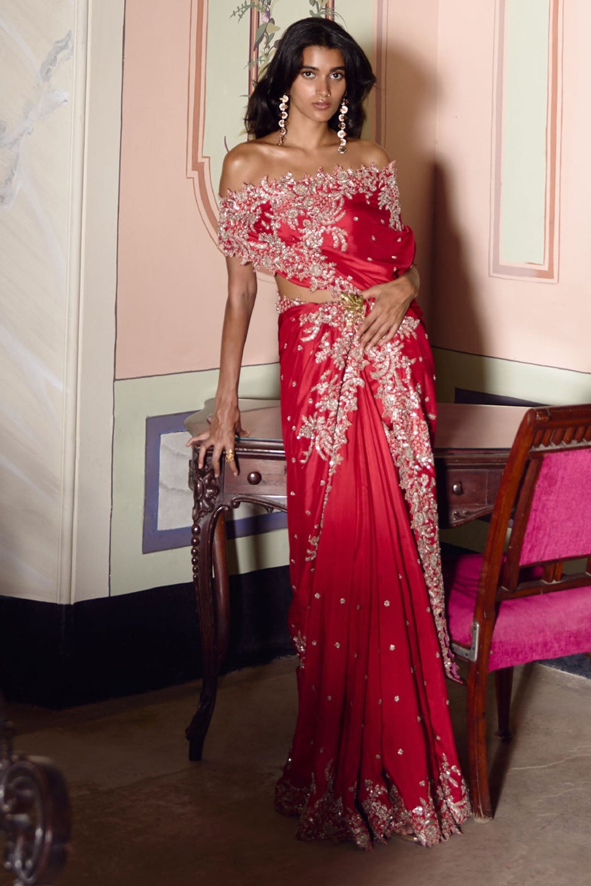New Athena Zardozi Saree Set