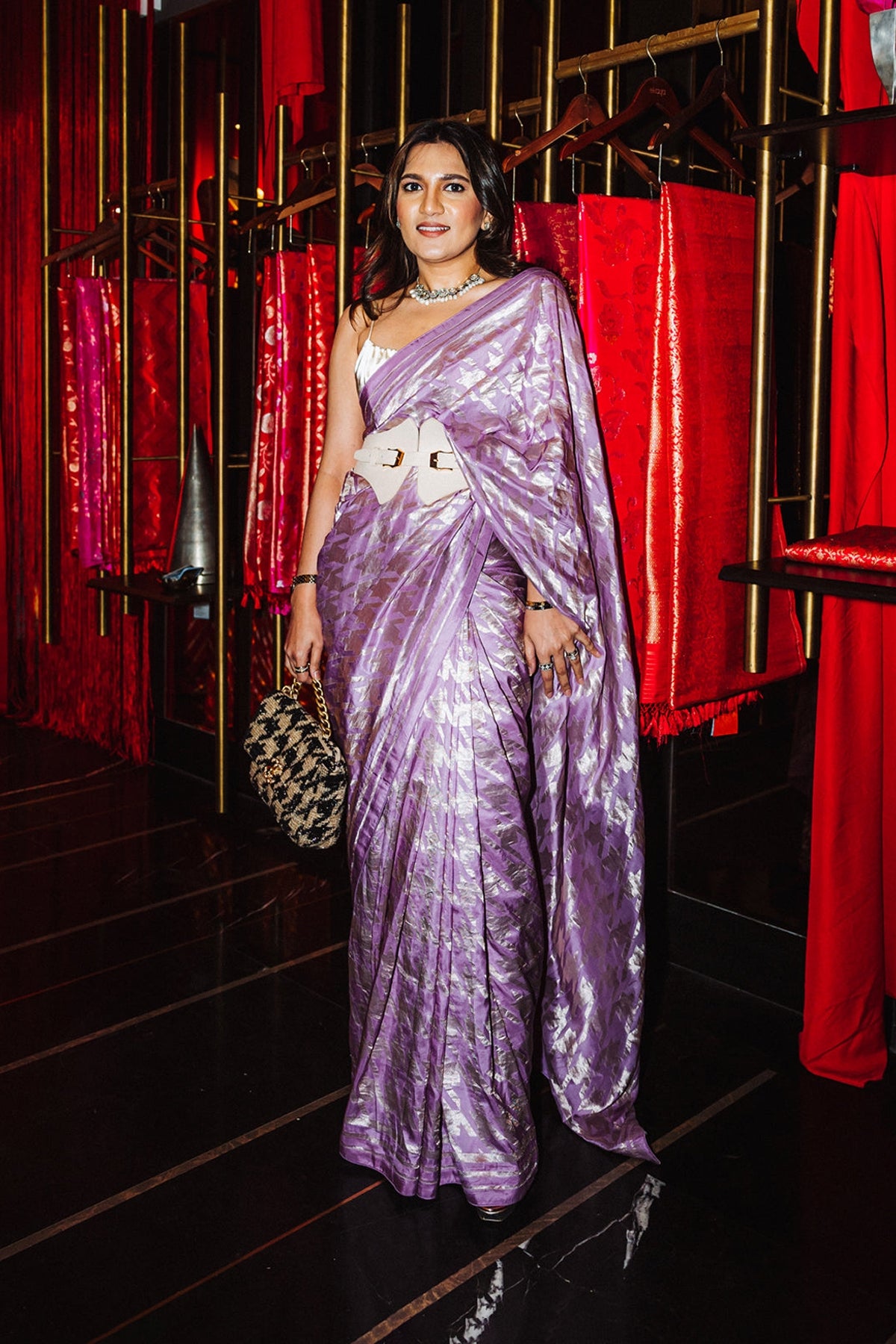 Lilac Gerum Saree
