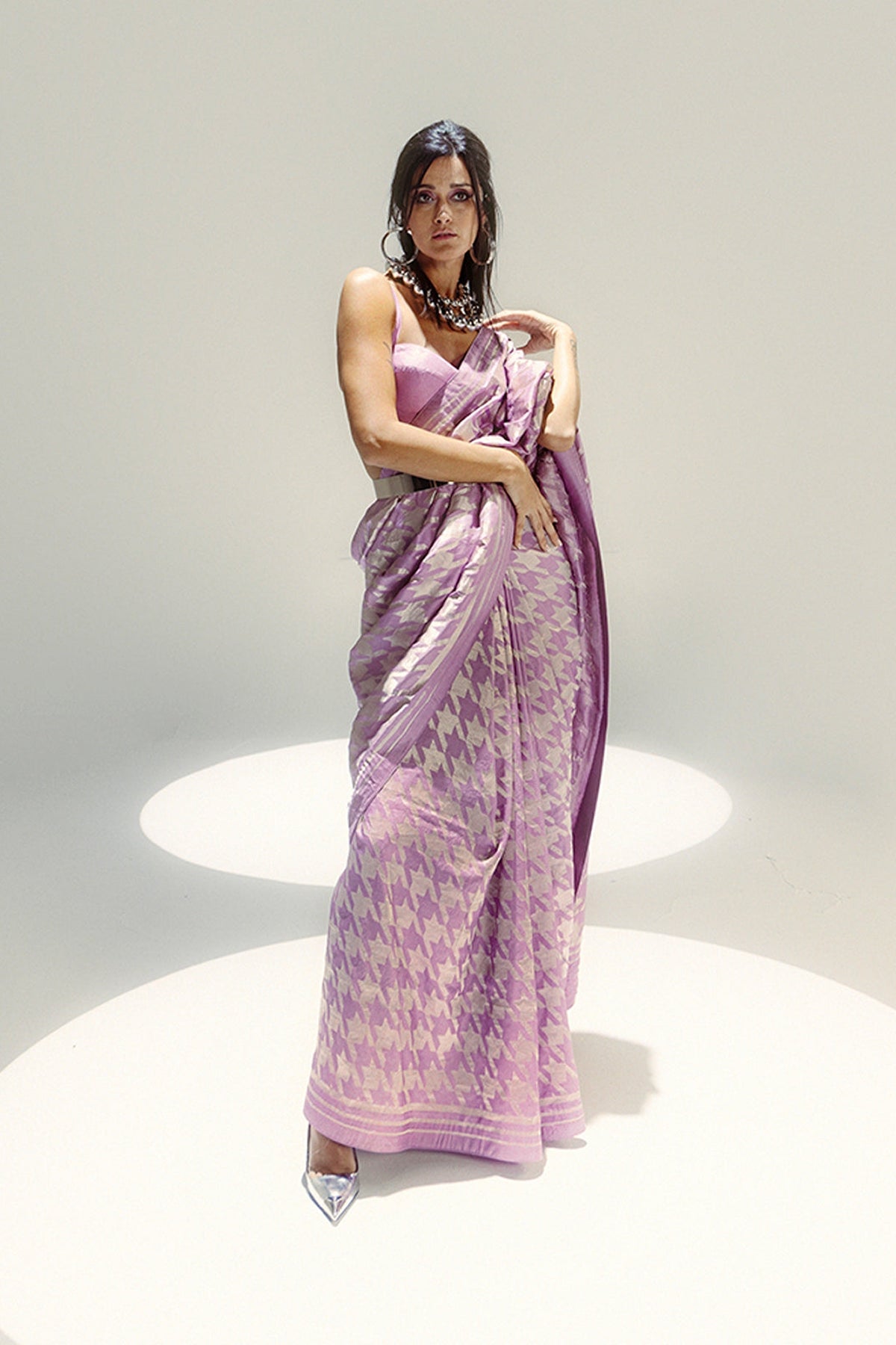 Lilac Gerum Saree