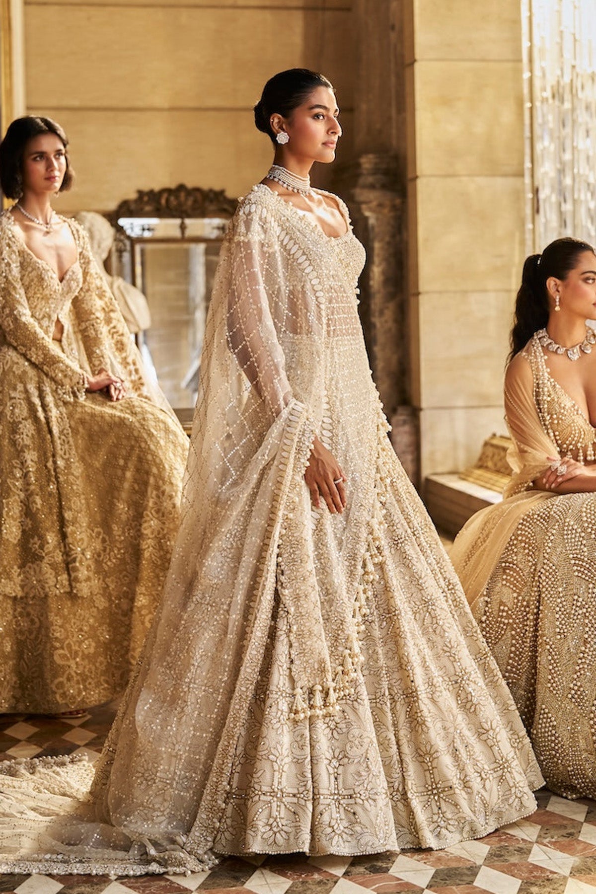 Nude Pearl Lehenga Set