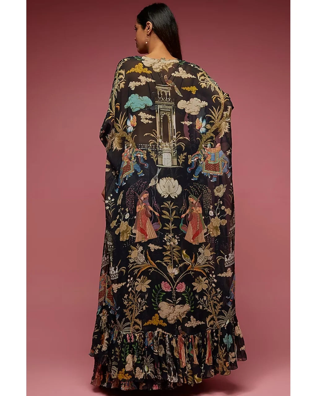 Black Flowy Skirt Set