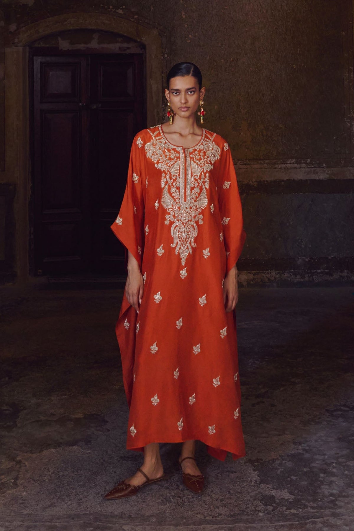 Orange Inaya Kaftan Set