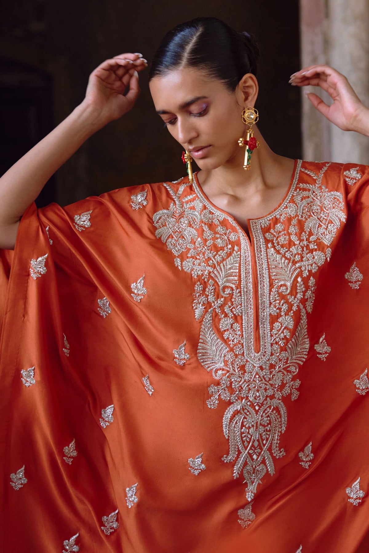 Orange Inaya Kaftan Set