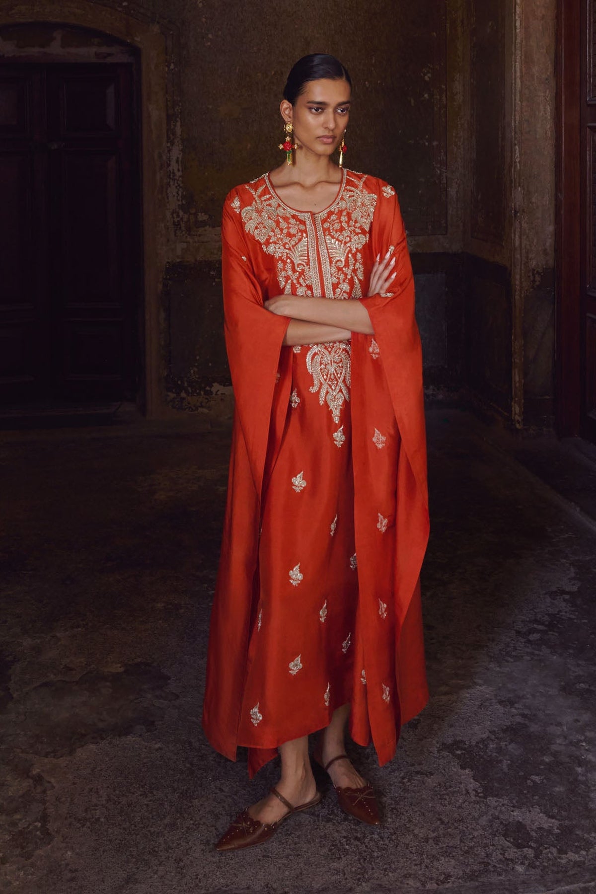 Orange Inaya Kaftan Set