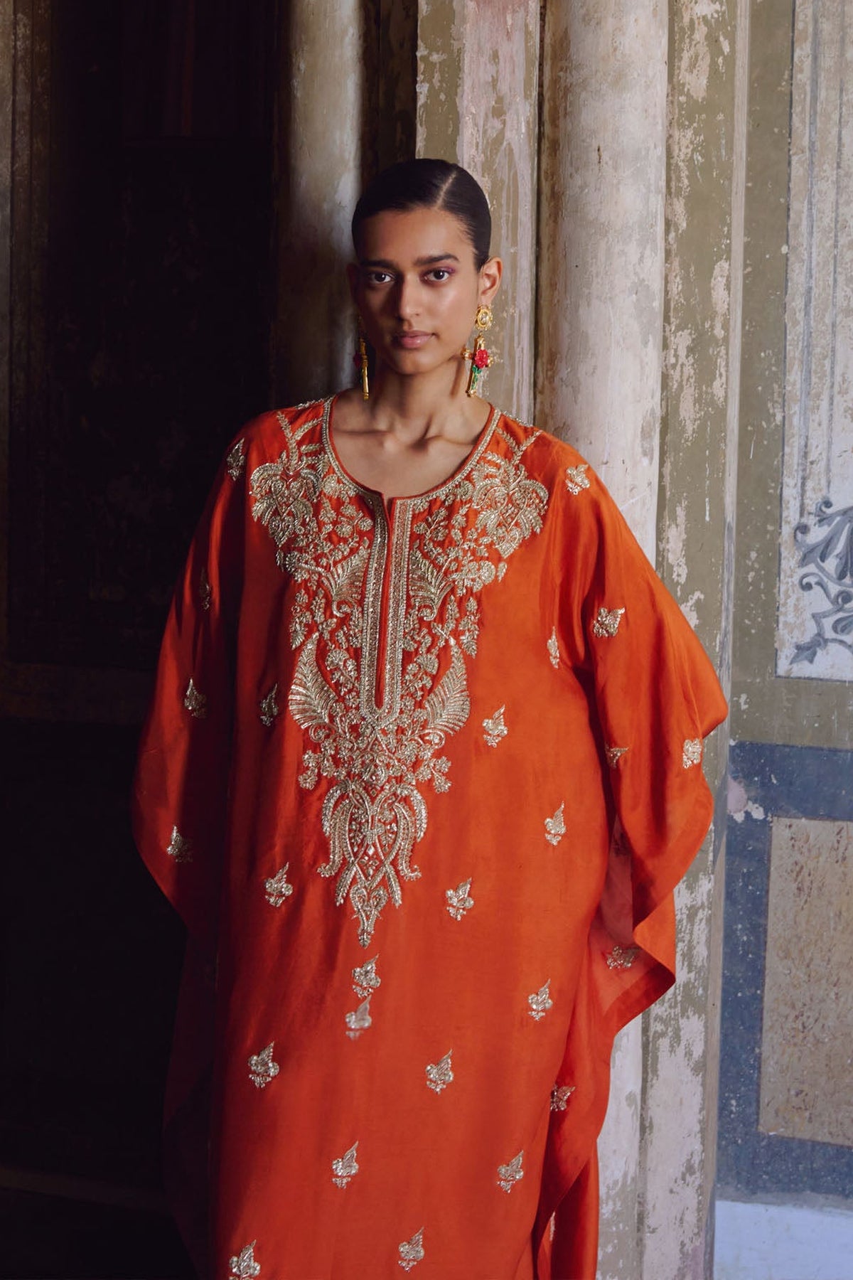 Orange Inaya Kaftan Set