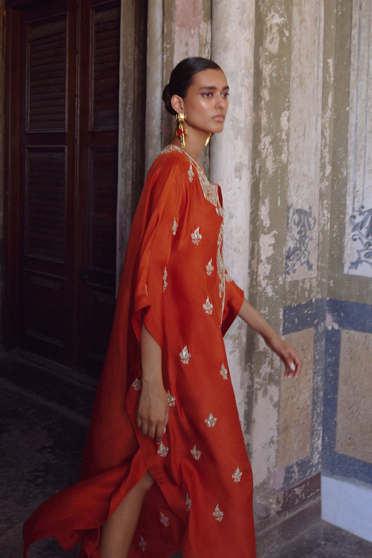 Orange Inaya Kaftan Set