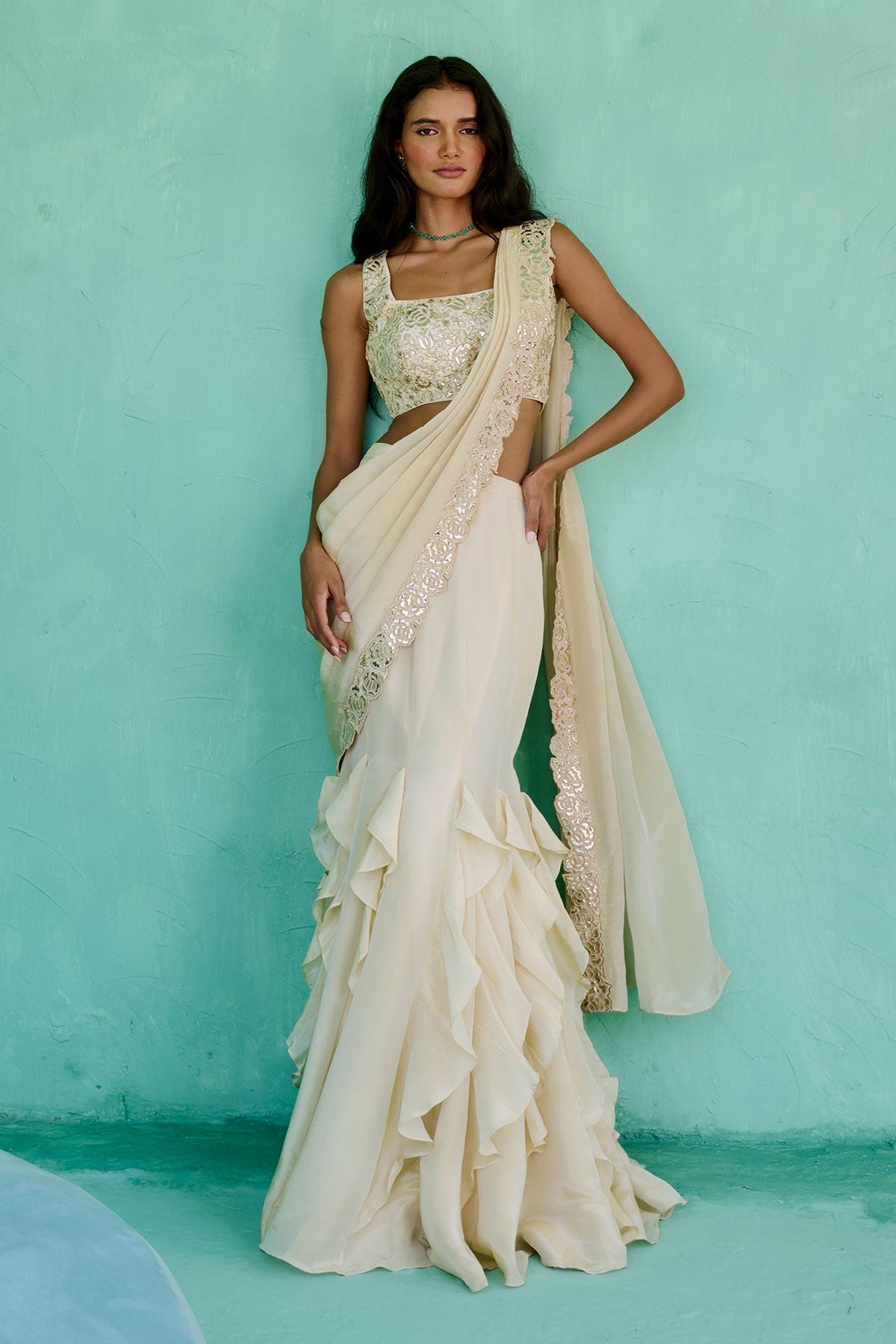 Ziya Pre-Drape Saree