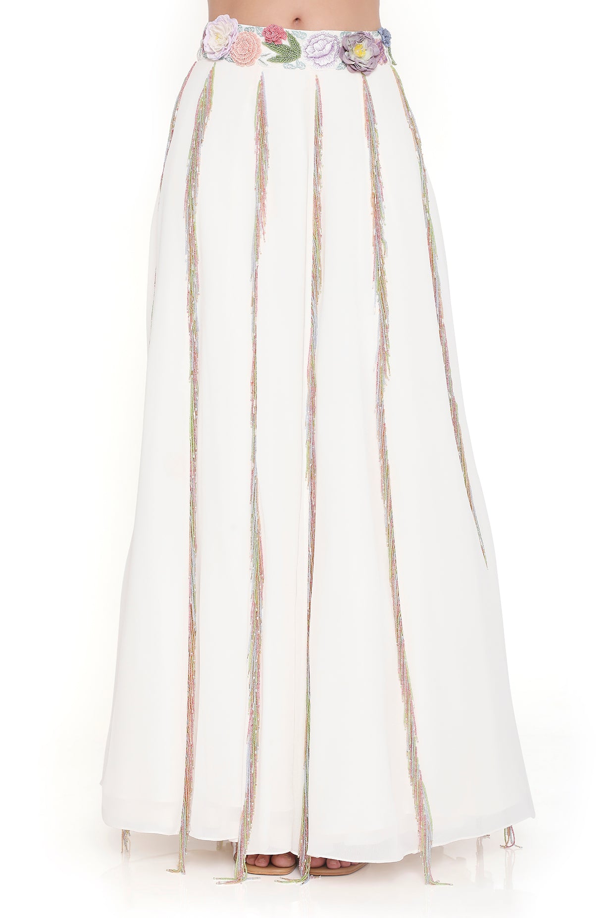 Paloma Off White Embroidered Choli And Lehenga With Dupatta