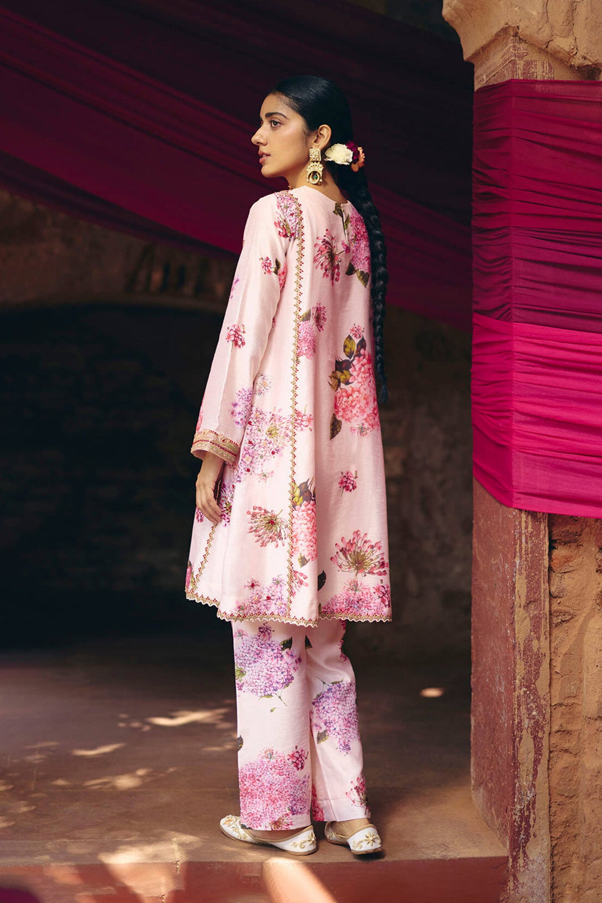 Peach Floral Coord set