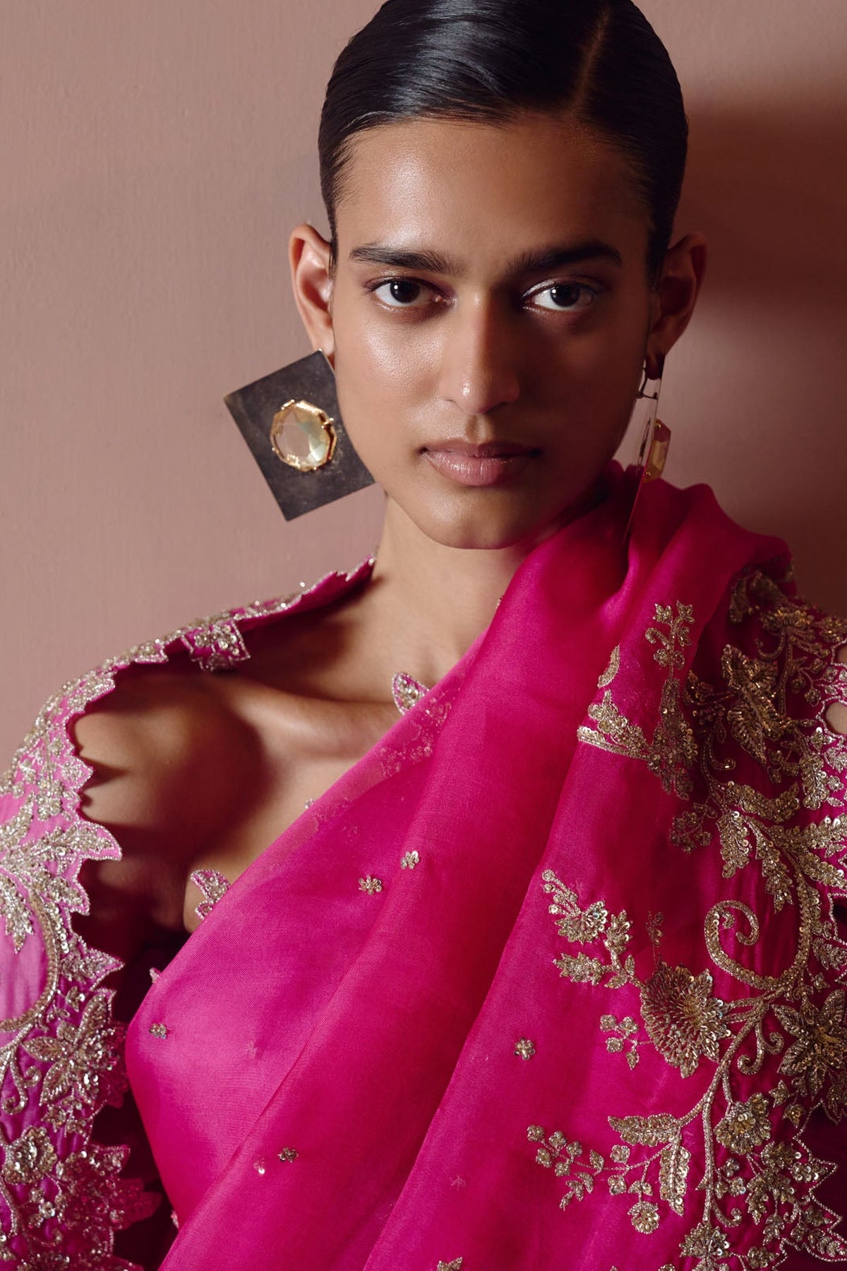 Pink Ombre Advika Saree Set
