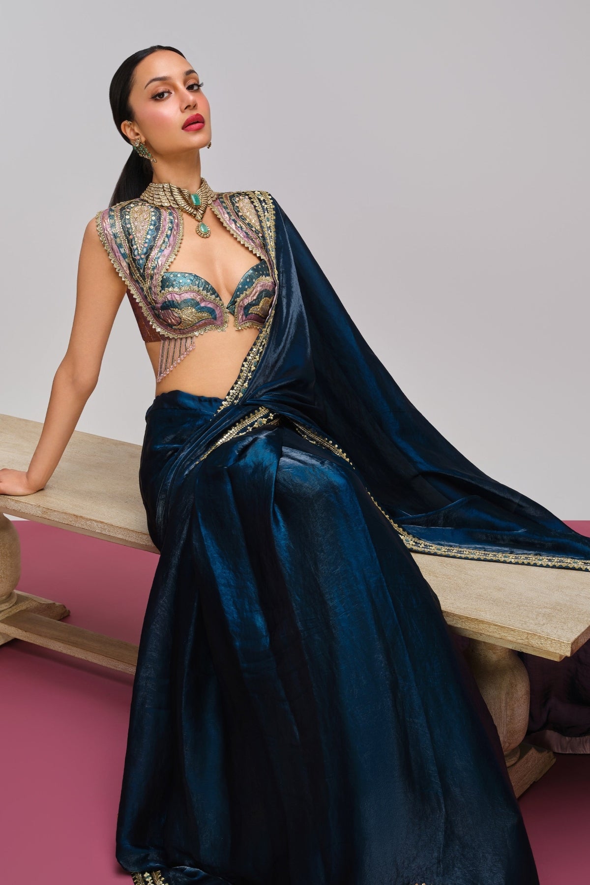 POP PEAKCOCK - Saree Set