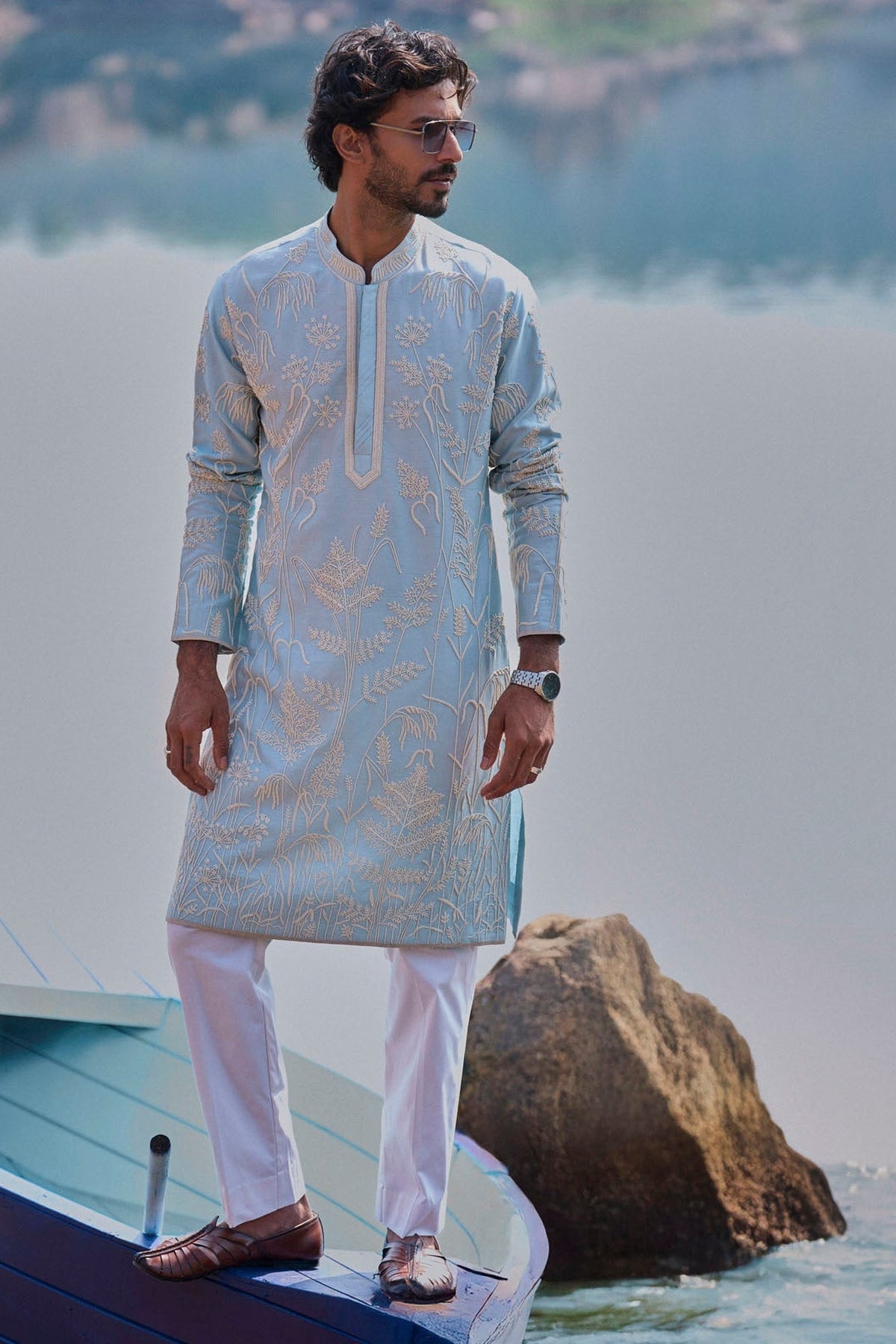 Powder Blue Kurta Set