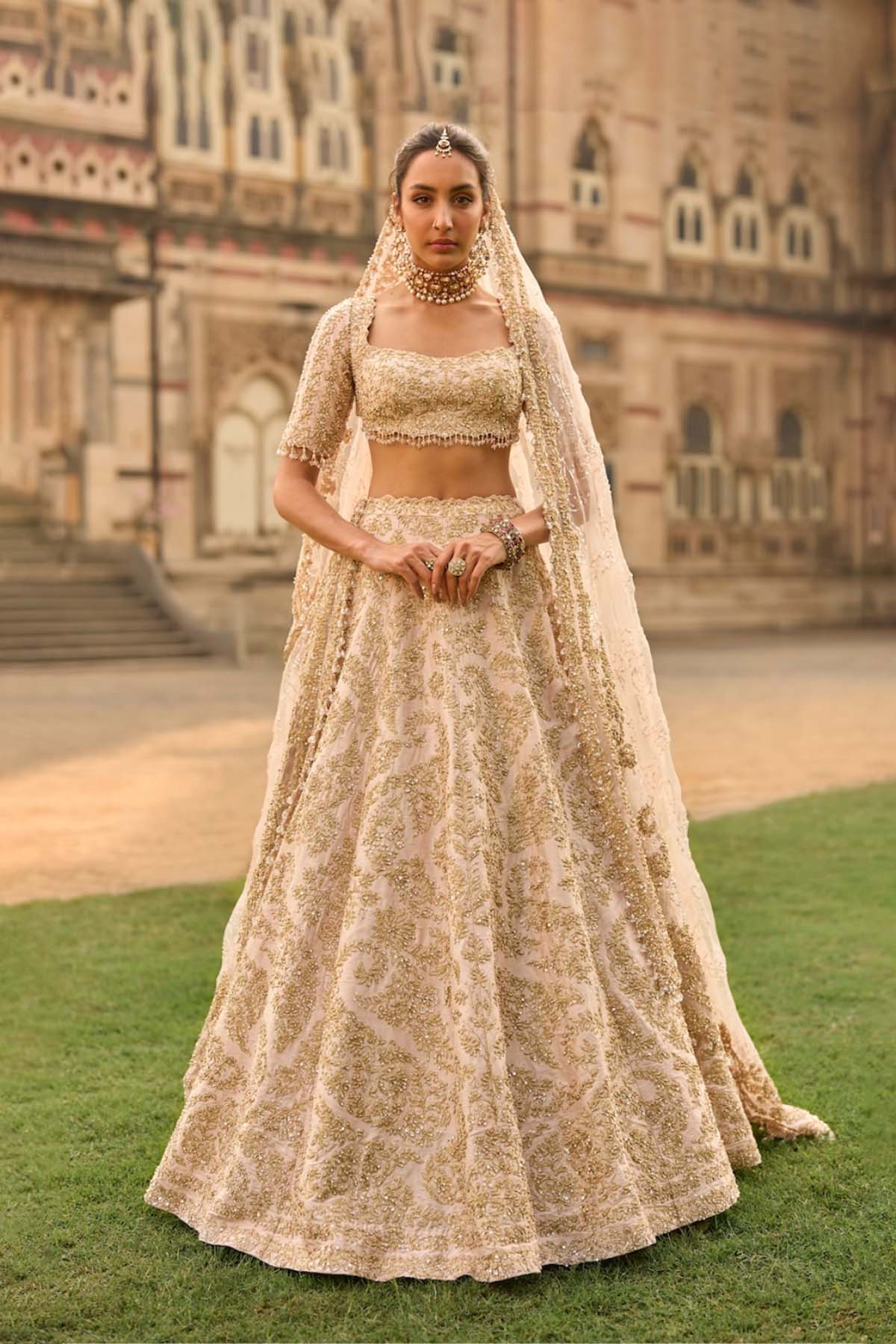 Powder Peach Lehenga Set