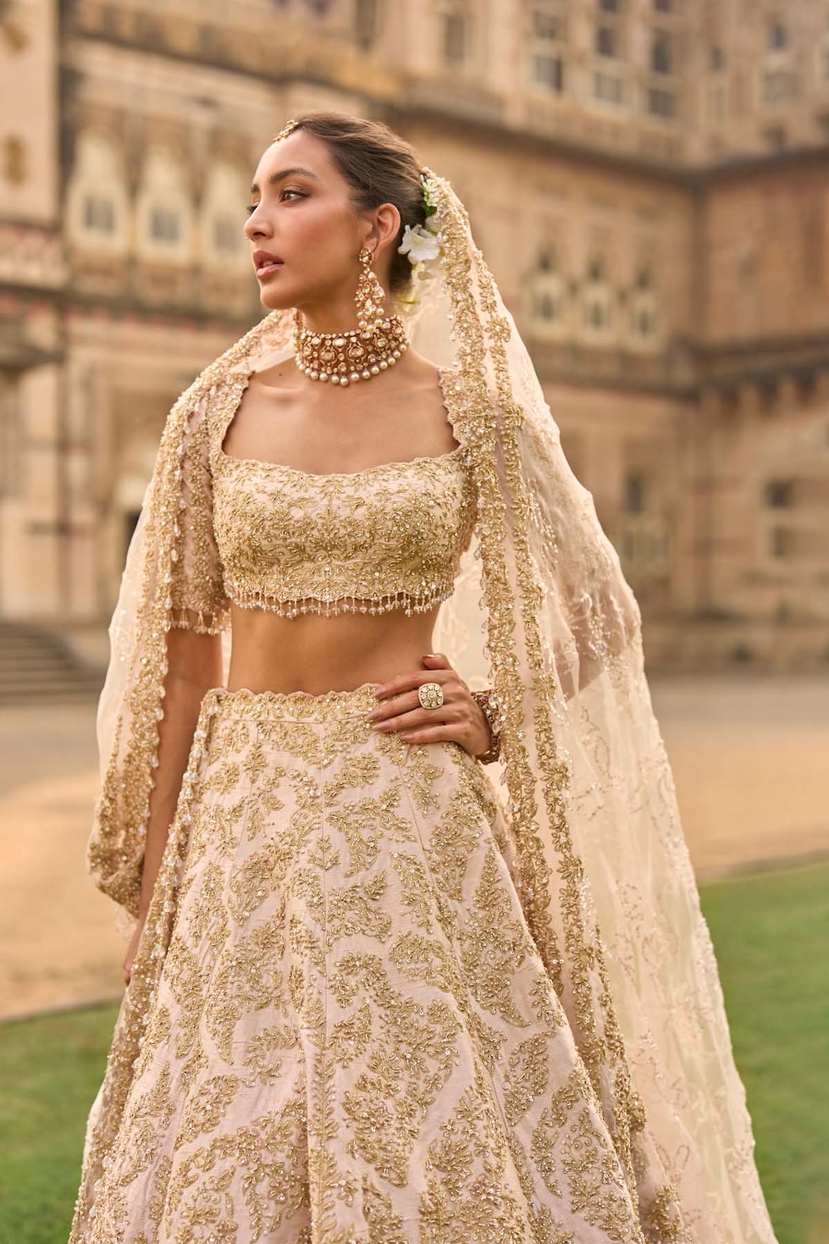 Powder Peach Lehenga Set