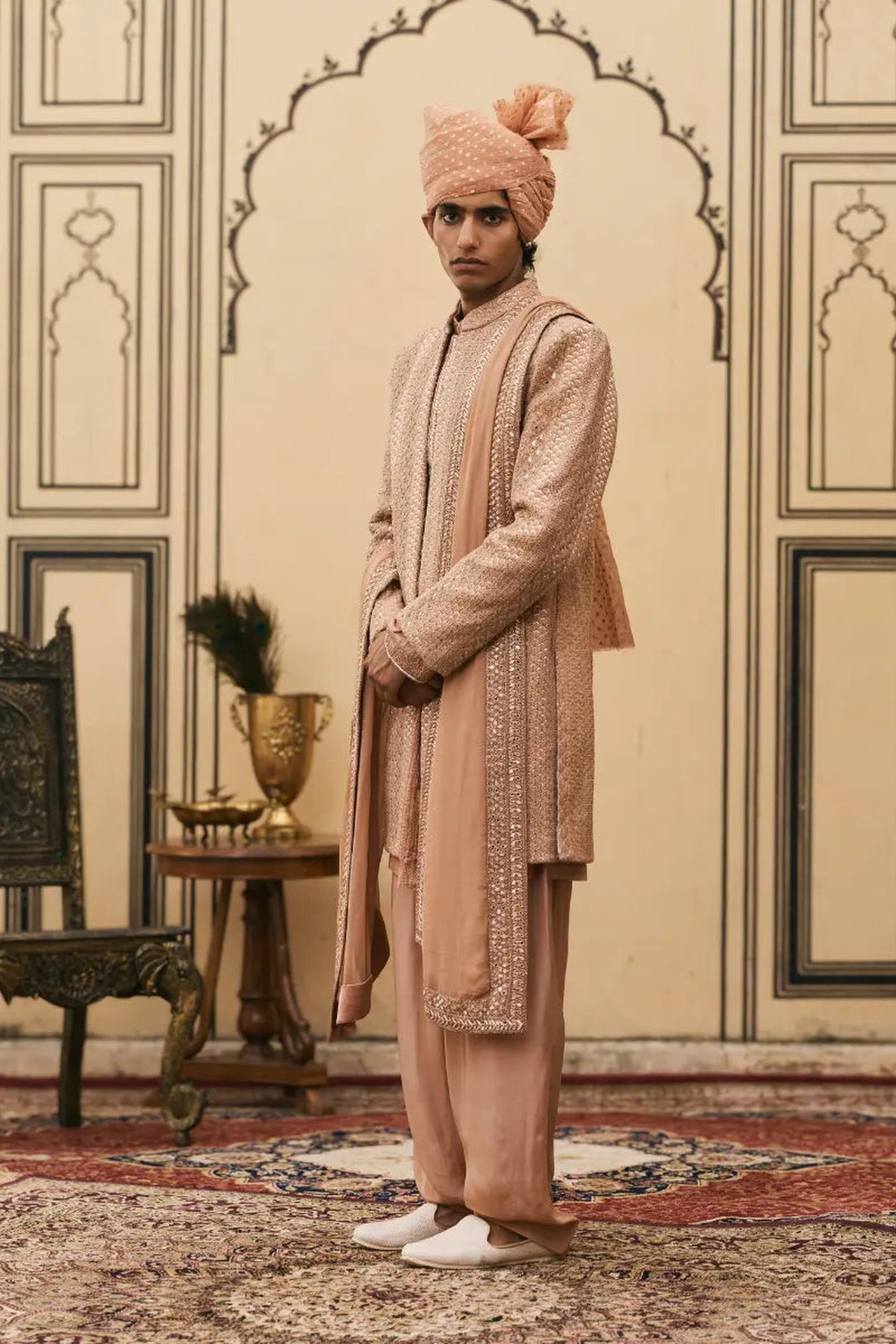 Prawal Chikankari Sherwani Set