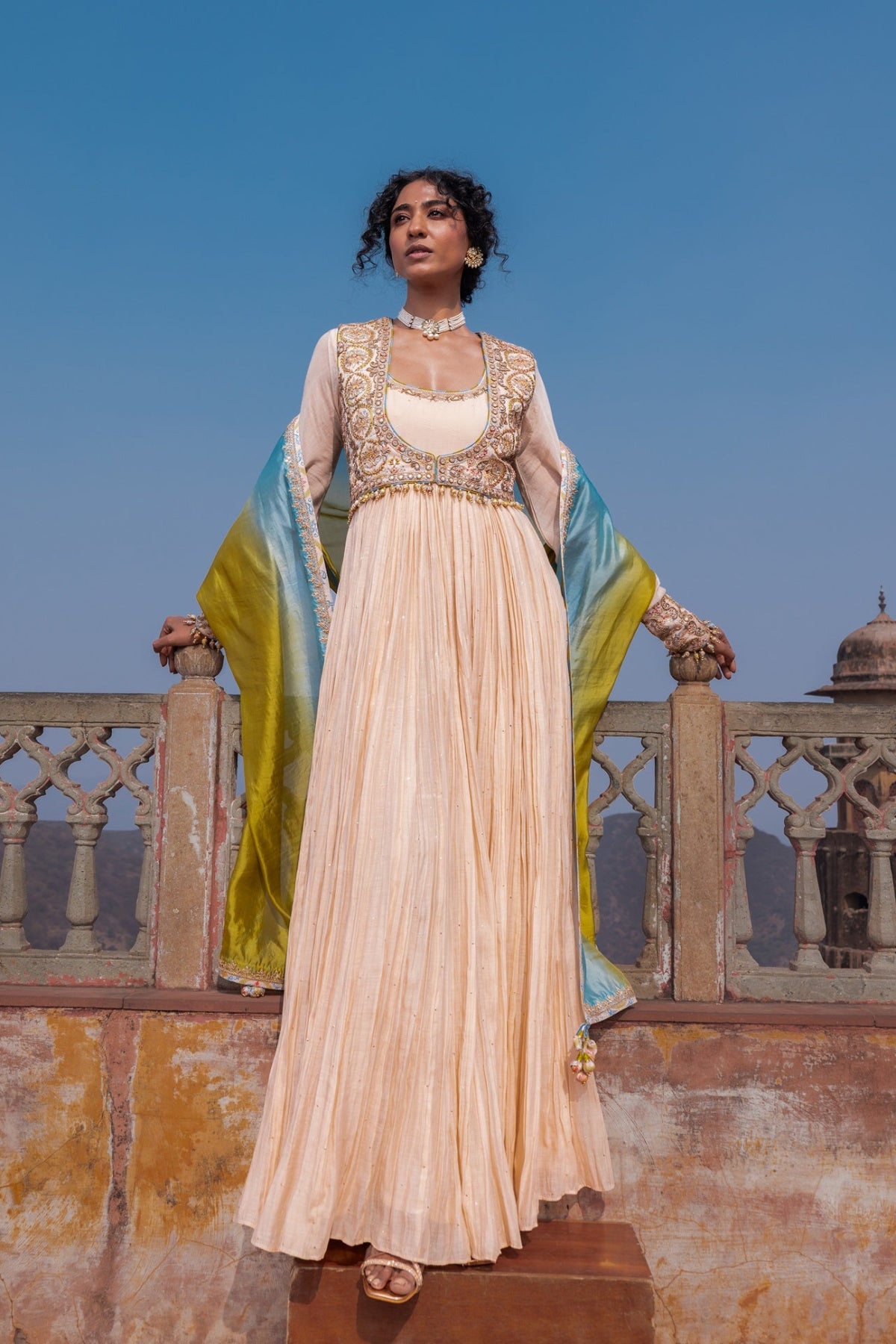 Buttercup Anarkali Koti Set