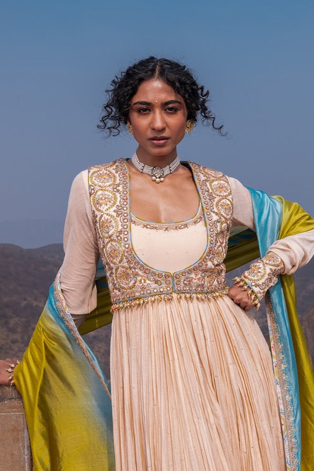 Buttercup Anarkali Koti Set