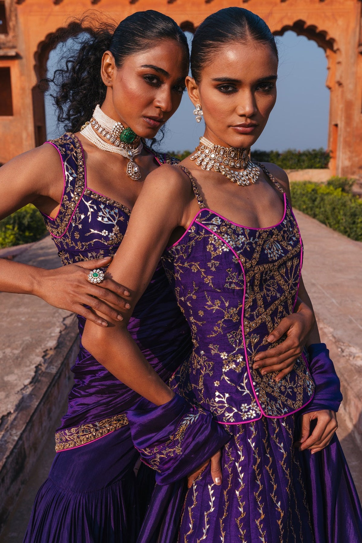 Baingani Chadi Lehenga Set