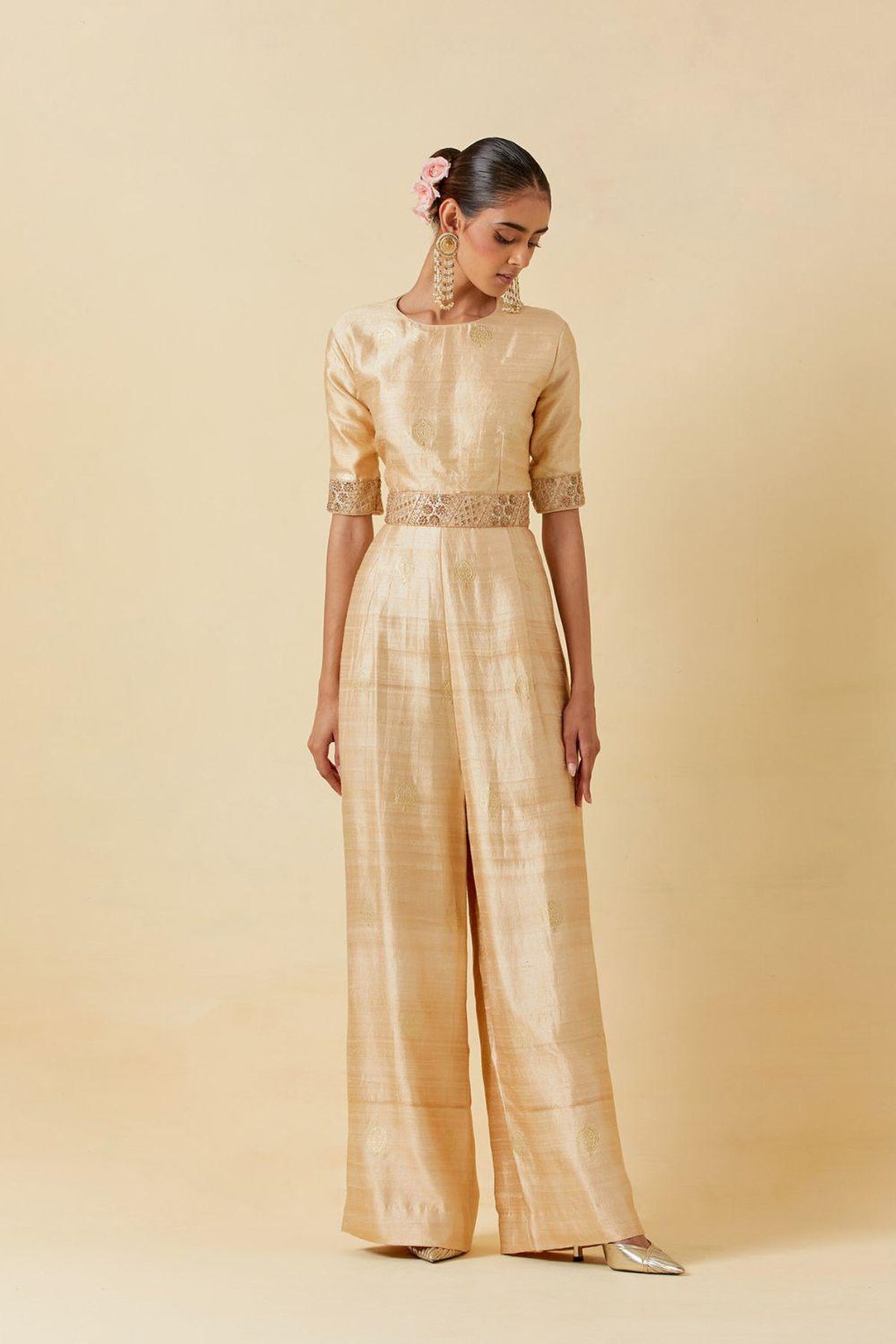 Buttercup Banarasi Silk Jumpsuit