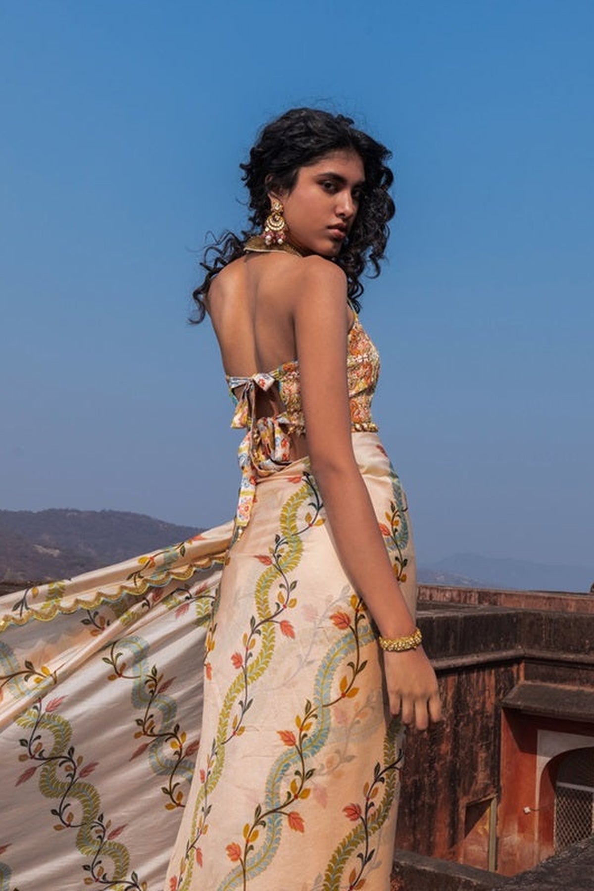 Classic Printed Saree Set