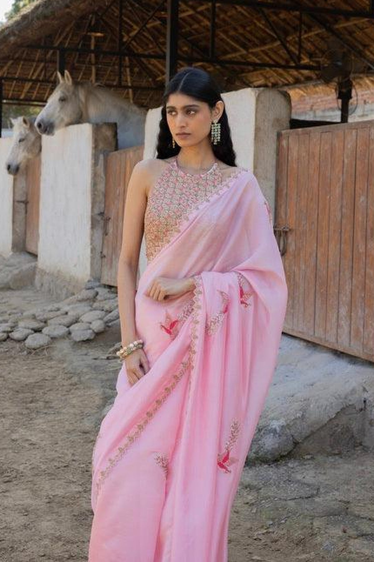 Masoom Gulaabi Saree
