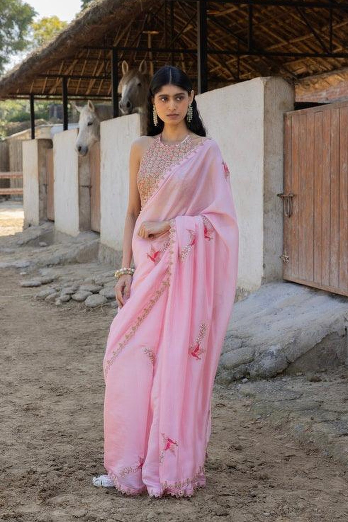 Masoom Gulaabi Saree