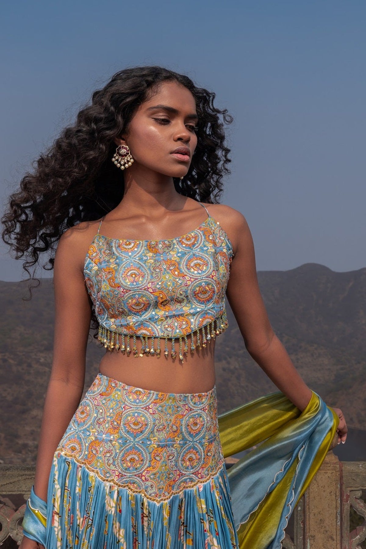 Allure Tassel Top And Skirt