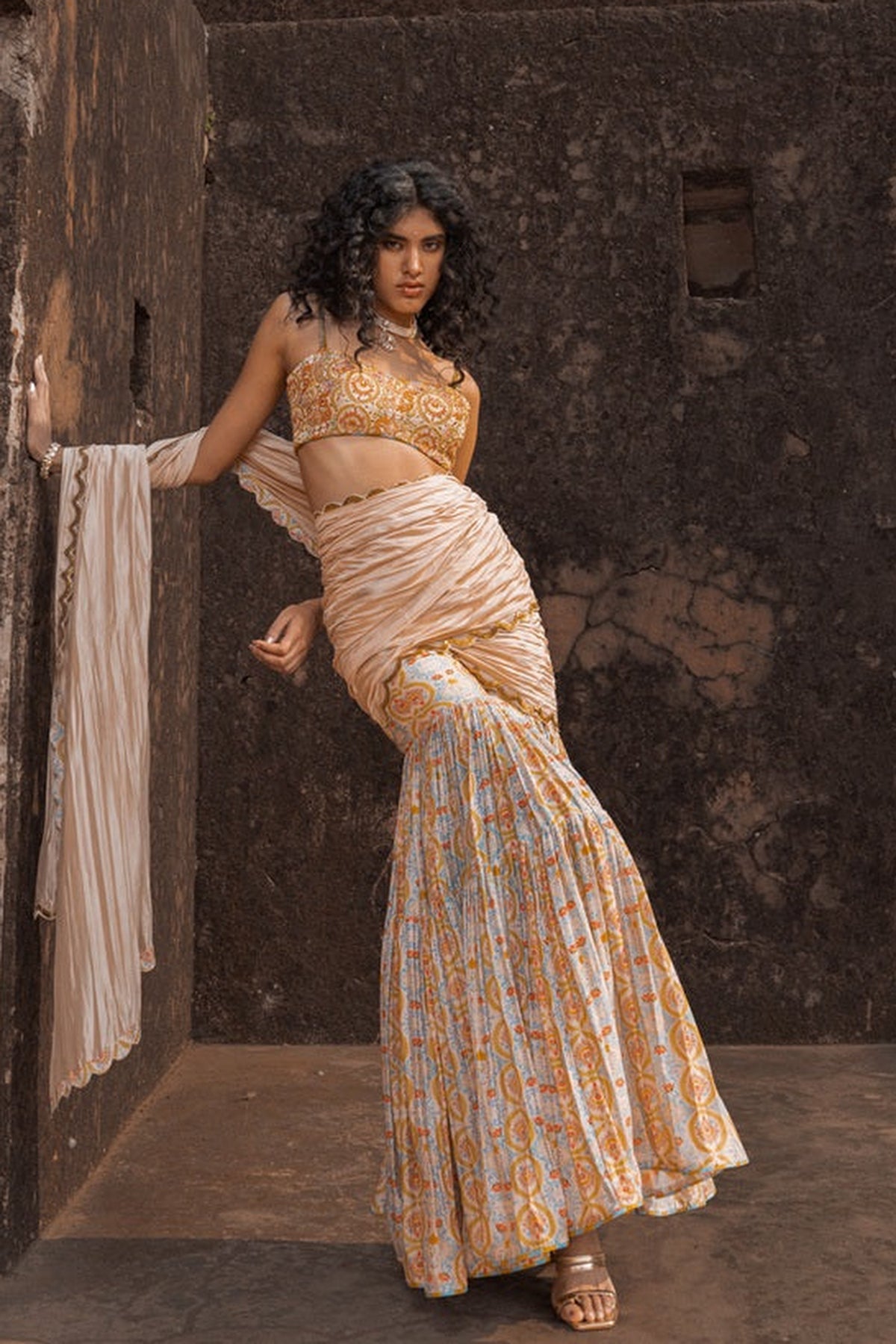 Noor Gharara Saree Set