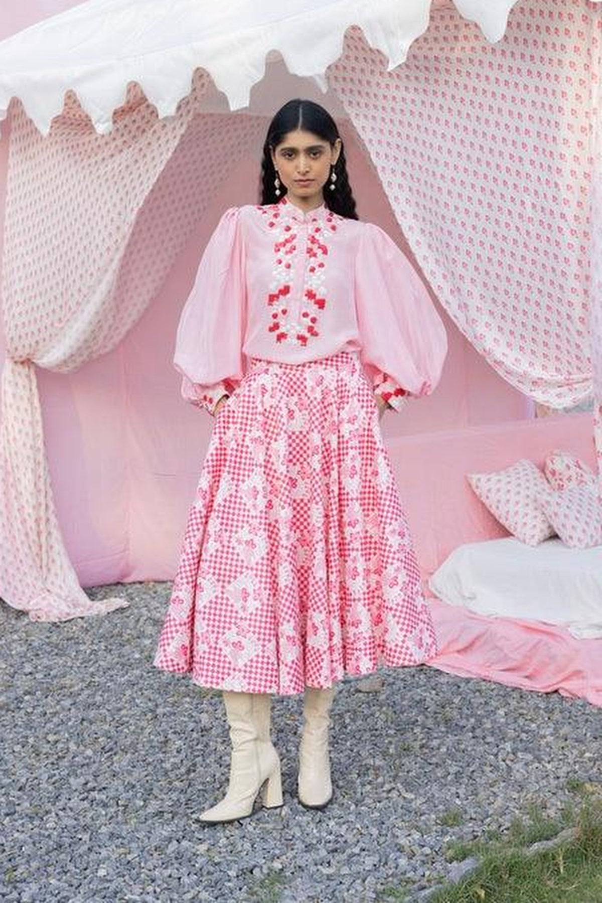 Masoom Gulaabi Skirt Set