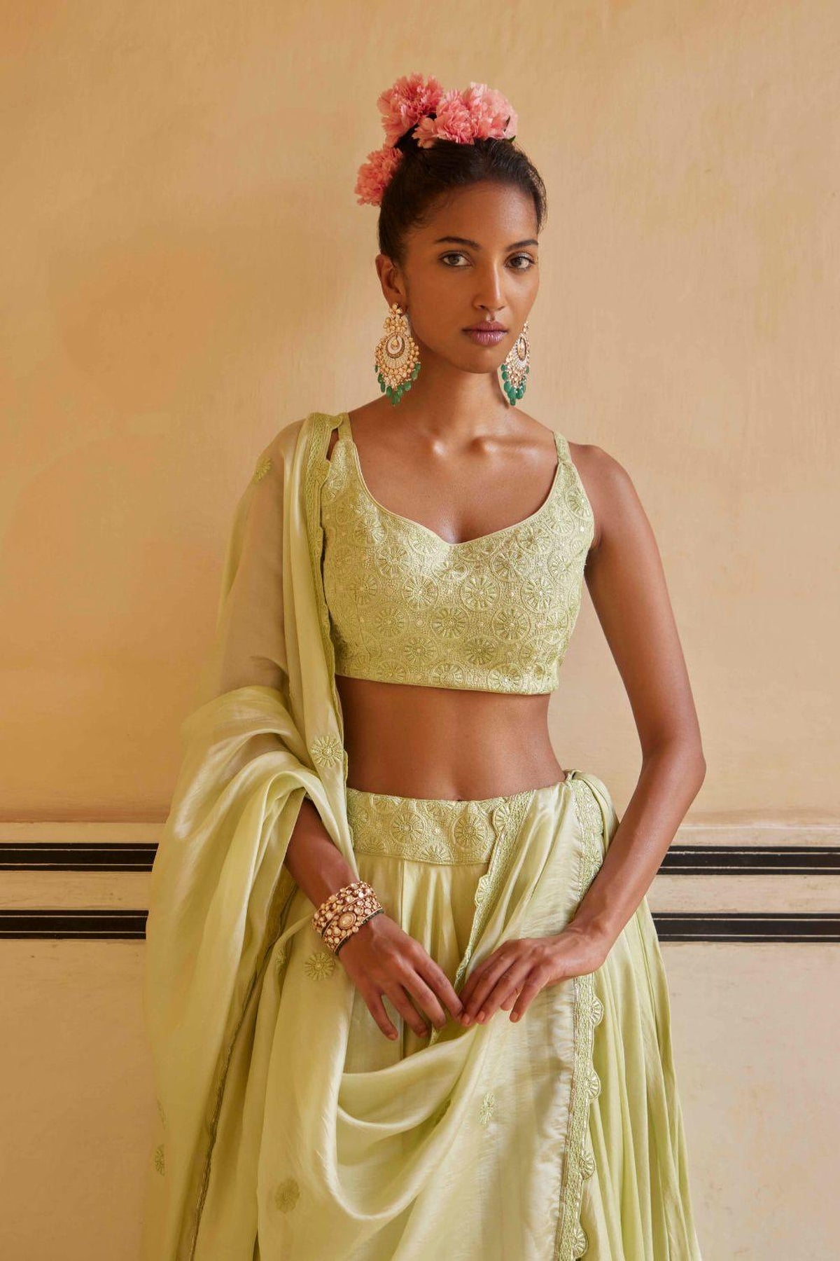 Pista Lehenga Set