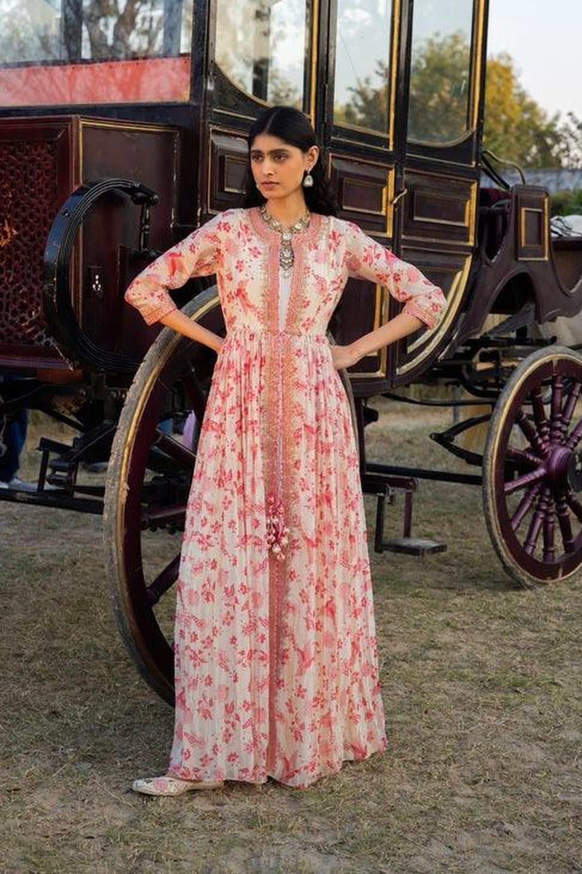 Printed Anarkali Set