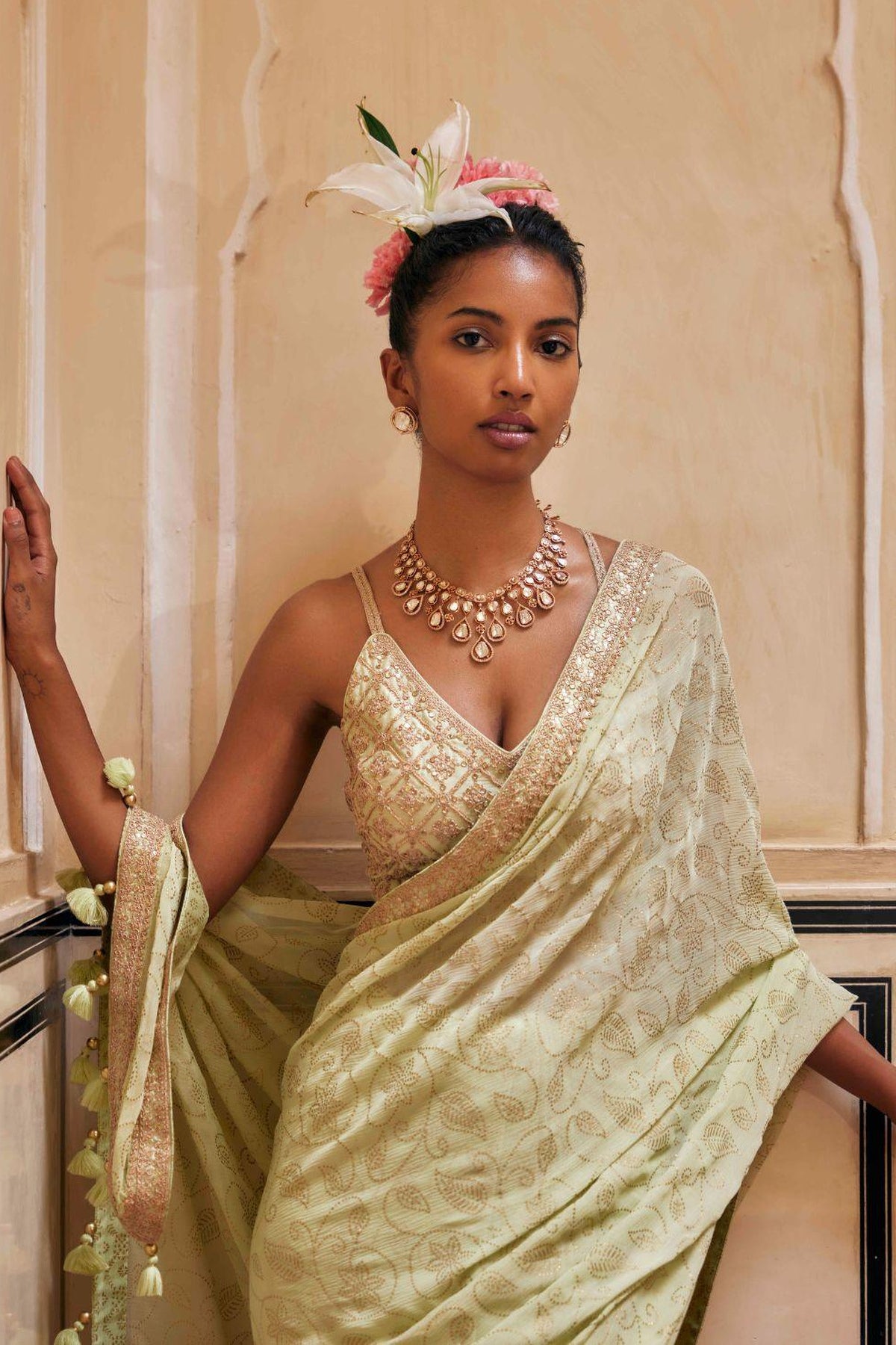Printed Saree Set