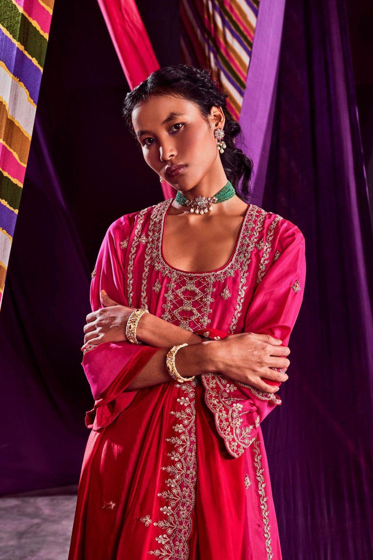 Rani Pink Kurta Set
