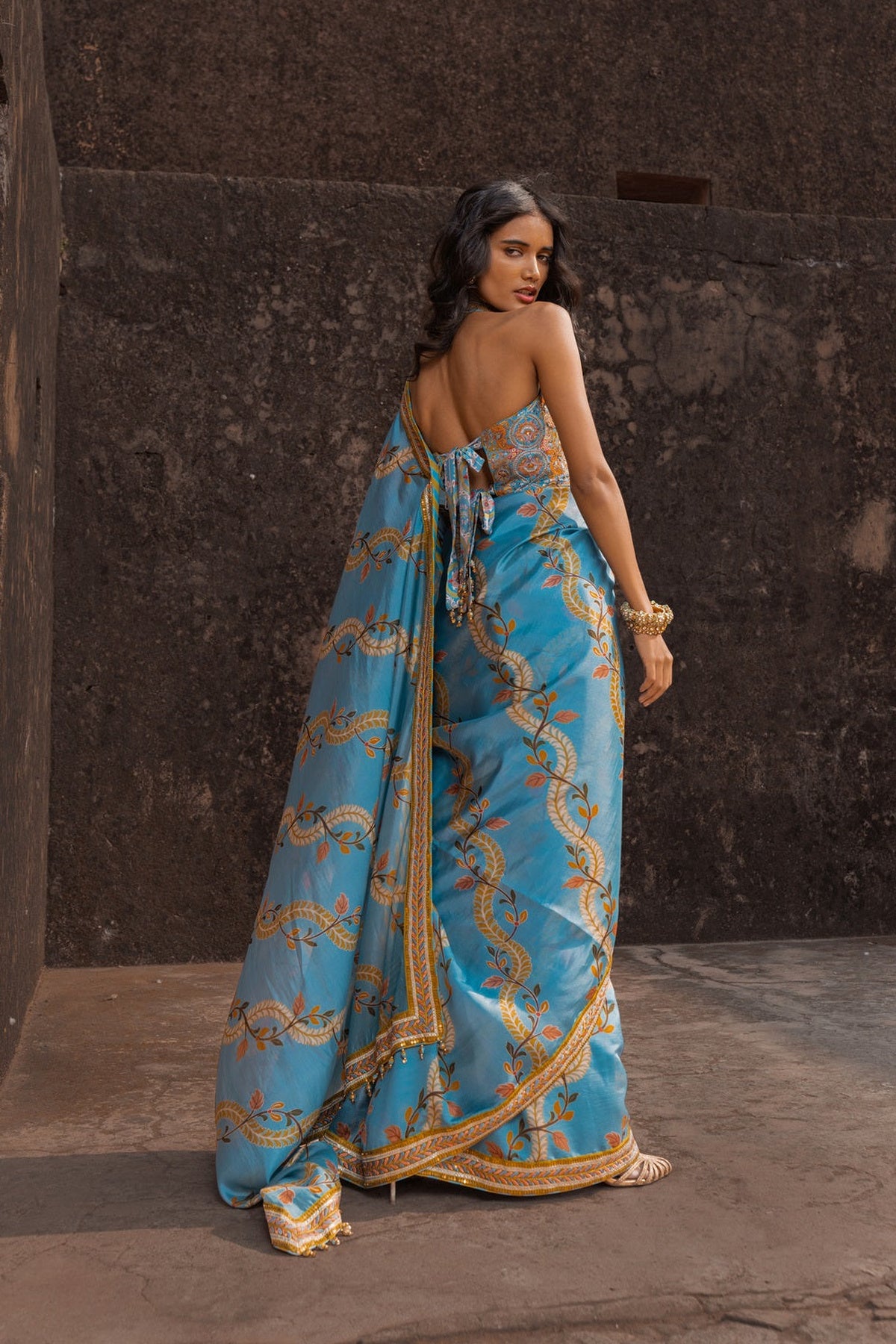Classic Printed Saree Set