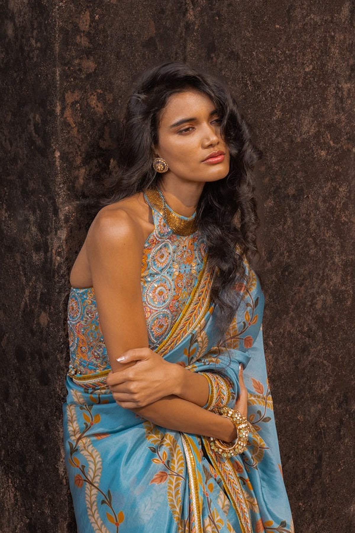 Classic Printed Saree Set