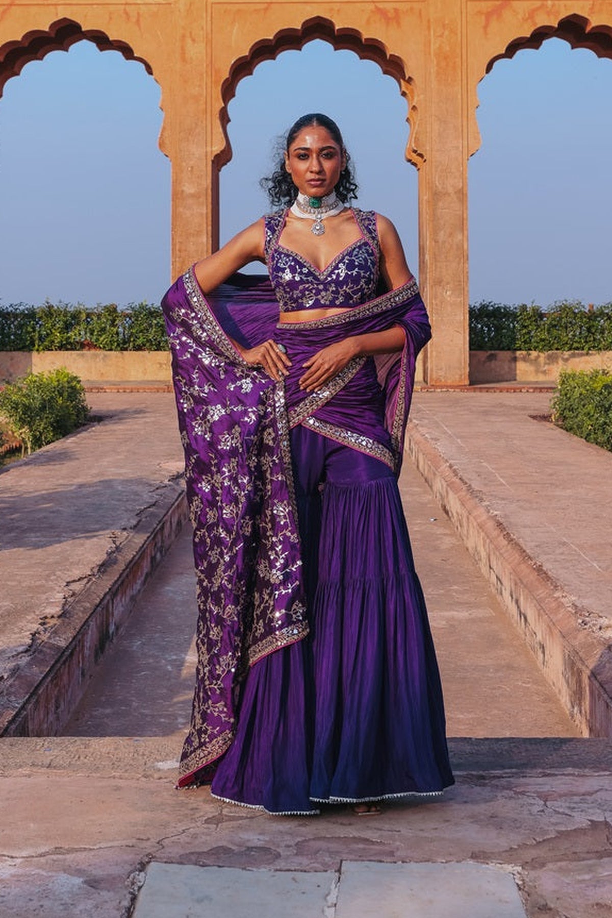 The Gharara Saree Set