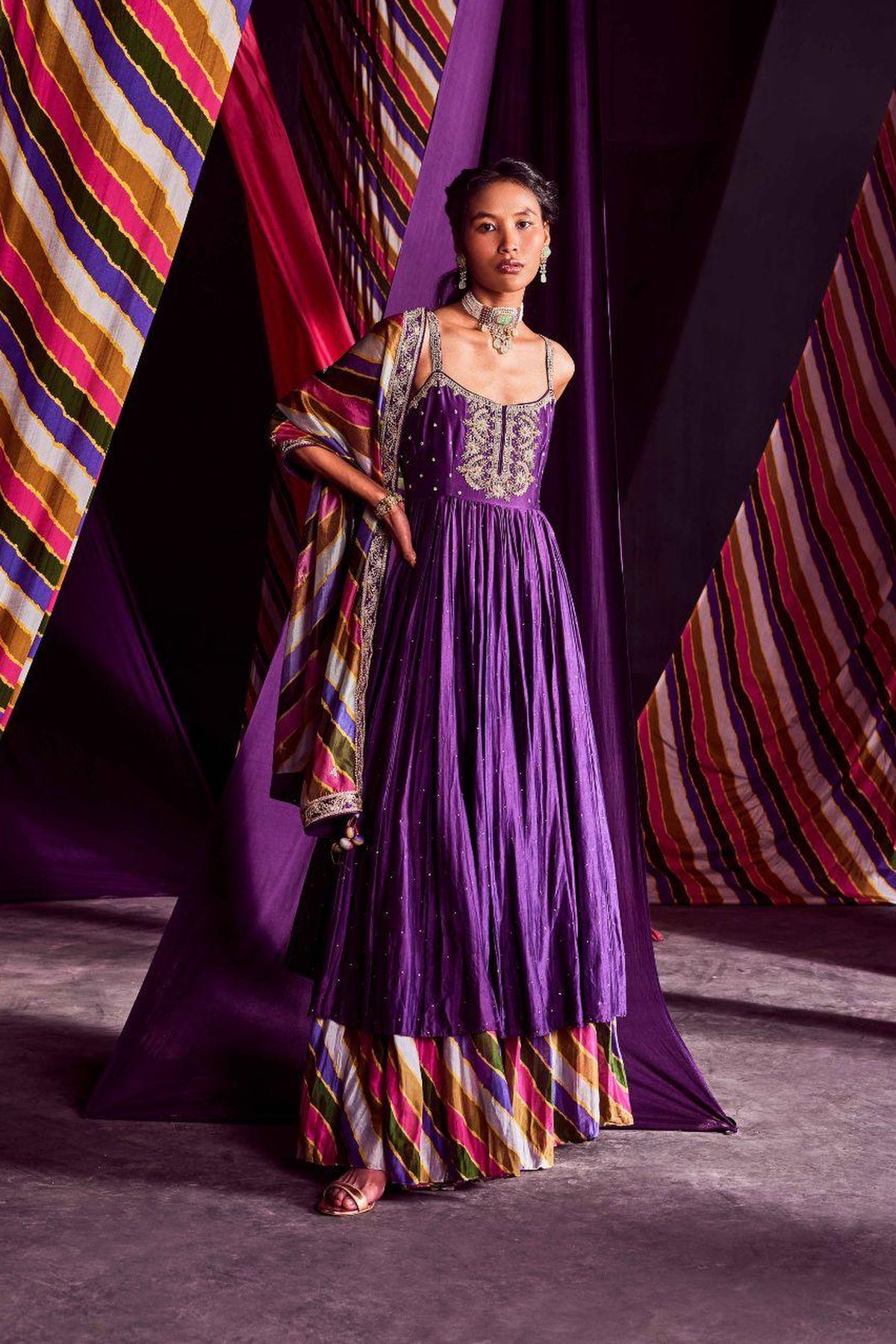 The Ghoomar Anarkali Set
