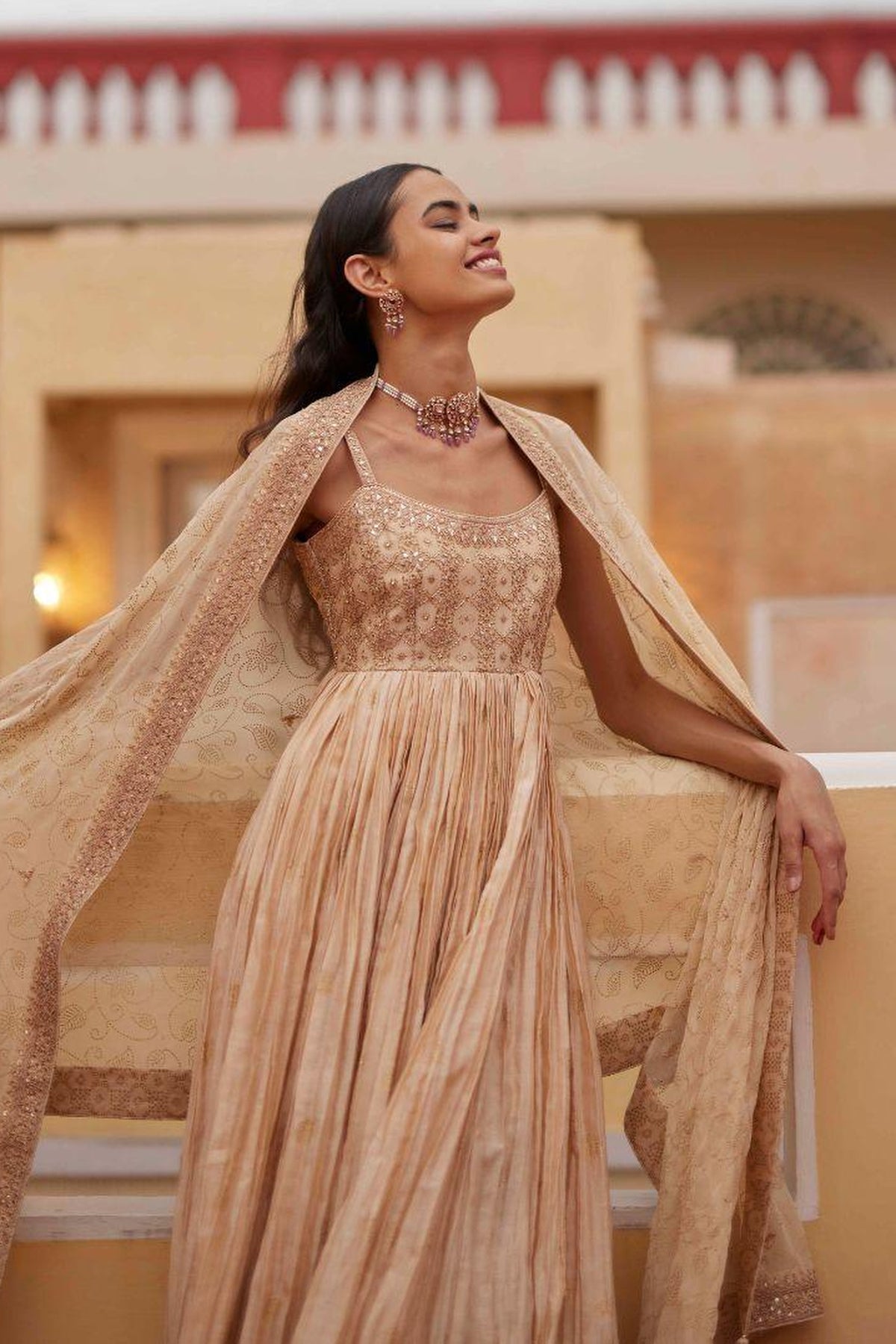 The Ghoomar Anarkali Set