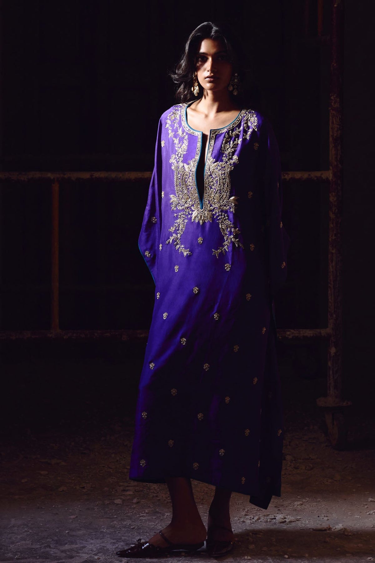 Purple Amra Kaftan Set