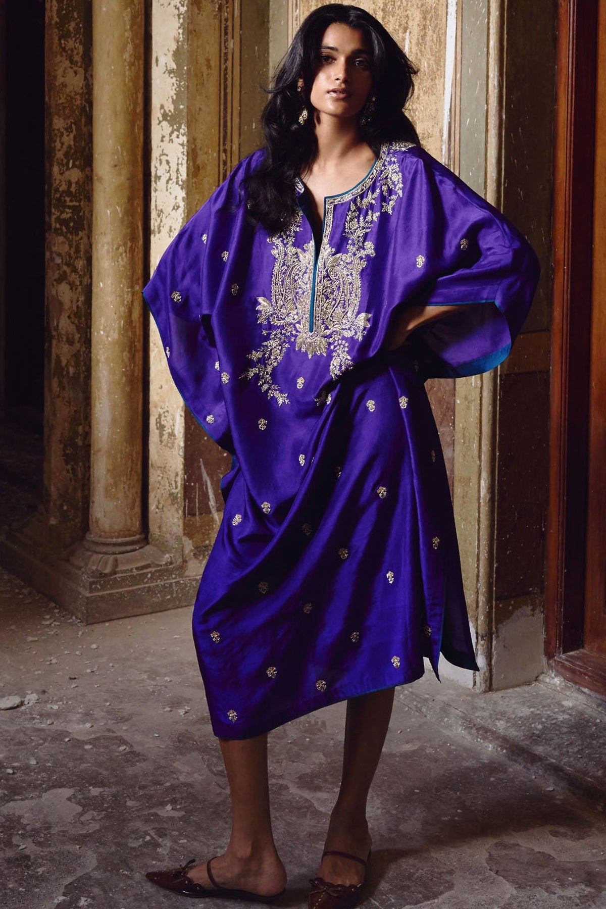 Purple Amra Kaftan Set