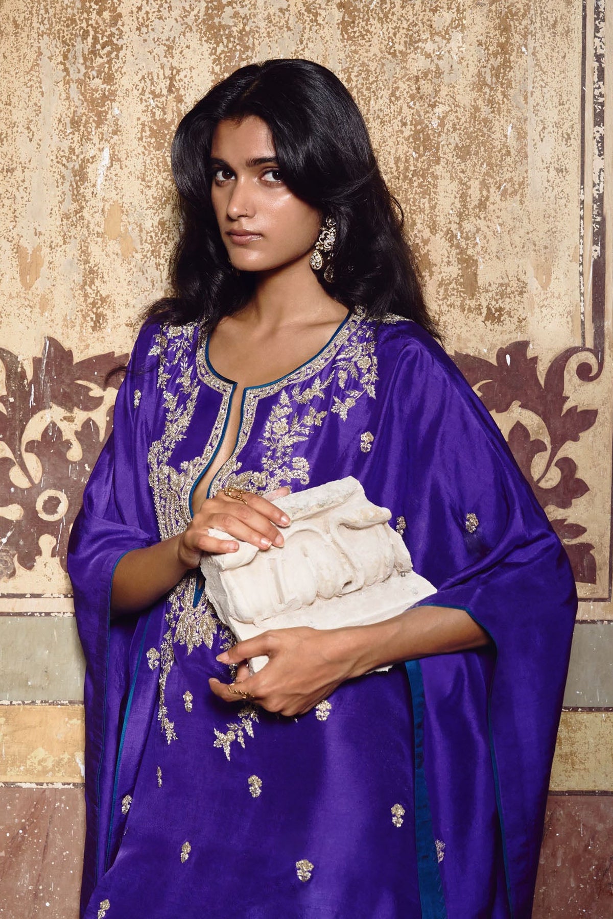 Purple Amra Kaftan Set