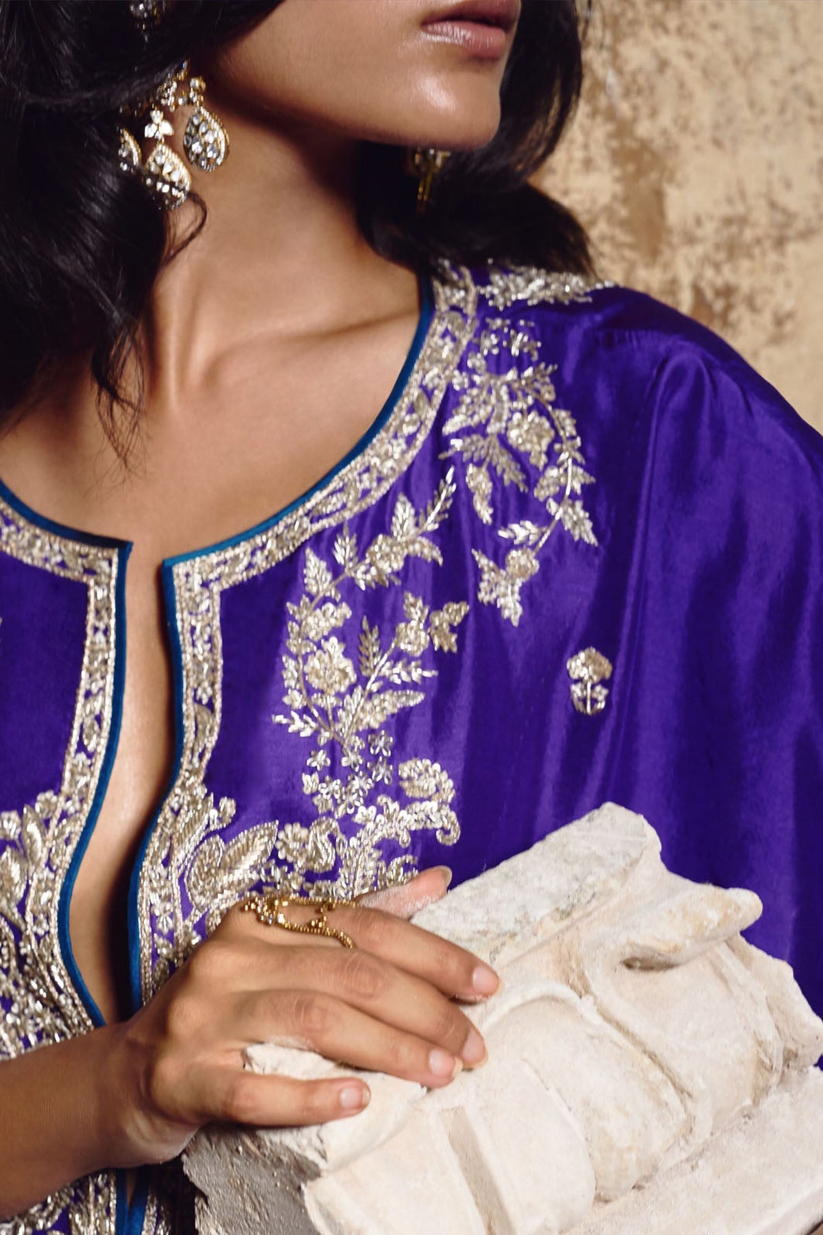 Purple Amra Kaftan Set